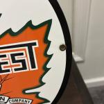 Vintage Supertest Canadian Petroleum Enamel Sign 12