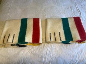 Set of 2 Vintage Hudson's Bay Blankets