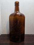 Hudson's Bay Vintage Amber Glass Liquor Bottle