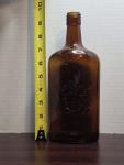 Hudson's Bay Vintage Amber Glass Liquor Bottle