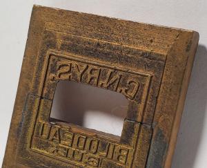 Vintage Canadian Railways Brass Ticket Dater Stamp