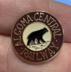 Algoma Central Railway Vintage Railroad Pin Badge