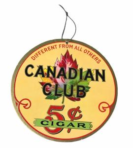 Vintage Canadian Club Cigar Double Sided Sign