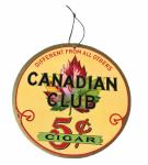 Vintage Canadian Club Cigar Double Sided Sign