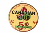 Vintage Canadian Club Cigar Double Sided Sign