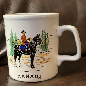 Vintage Canadian Mountie Mug on Horseback