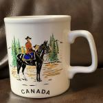 Vintage Canadian Mountie Mug on Horseback