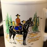 Vintage Canadian Mountie Mug on Horseback