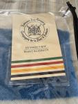 Hudson's Bay Wool Blanket with Blue Stripes