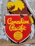 Vintage Canadian Pacific Railway Porcelain Sign