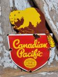 Vintage Canadian Pacific Railway Porcelain Sign