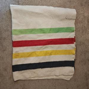 Hudson's Bay Vintage Wool Stripe Throw Blanket