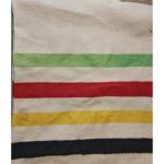 Hudson's Bay Vintage Wool Stripe Throw Blanket
