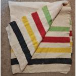 Hudson's Bay Vintage Wool Stripe Throw Blanket