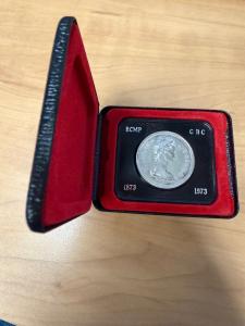 Canadian Elizabeth II RCMP Centennial Silver Dollar