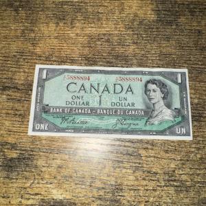 1954 Queen Elizabeth II Canada Dollar Banknote