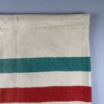 Hudson Bay Vintage Wool Blanket, Multi-Colored Stripes
