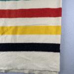 Hudson Bay Vintage Wool Blanket, Multi-Colored Stripes