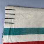 Hudson Bay Vintage Wool Blanket, Multi-Colored Stripes