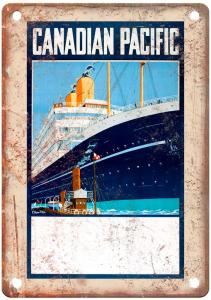 1920s Canadian Pacific Travel Poster Wall Sign