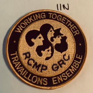 RCMP "Working Together" Embroidered GRC Patch