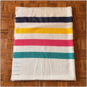 1950s Multistripe Wool Blanket - Hudson’s Bay Style