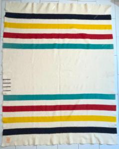 Hudson Bay Vintage Wool Blanket 86" x 66