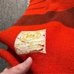 Hudson Bay Vintage 100% Wool Crimson Blanket