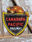 Vintage Canadian Pacific Porcelain Train Sign
