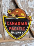 Vintage Canadian Pacific Porcelain Train Sign