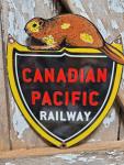 Vintage Canadian Pacific Porcelain Train Sign