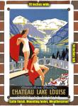 1938 Canadian Pacific Chateau Lake Louise Metal Sign