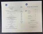 Queen Elizabeth II 1953 Coronation Dining Menu