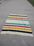 Hudson's Bay Vintage Wool Striped Blanket 64" x 75
