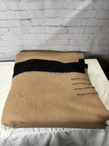 Hudson Bay Vintage Wool Brown Blanket 75"x84”