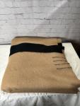 Hudson Bay Vintage Wool Brown Blanket 75"x84”