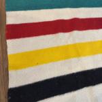 Vintage Hudson Bay Multicolor Striped Wool Blanket