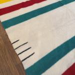 Vintage Hudson Bay Multicolor Striped Wool Blanket