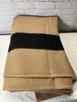 Hudson Bay Vintage Wool Brown Blanket 75"x84”