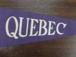 1950s Quebec Canada Vintage Pennant Banner Flag