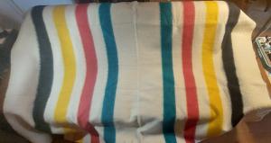 Vintage Hudson's Bay Wool Point Blanket 3.5 Stripes