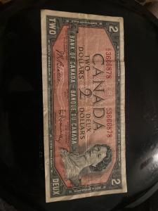 1954 Ottawa Two Dollar Bank of Canada Note