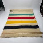 Vintage Hudson Bay Multi-Stripe Wool Blanket
