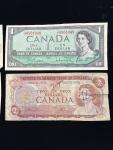 Set of 4 Vintage Canadian Banknotes