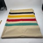 Vintage Hudson Bay Multi-Stripe Wool Blanket