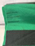 Hudson Bay Vintage Green Wool Blanket 75"x84”