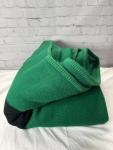 Hudson Bay Vintage Green Wool Blanket 75"x84”