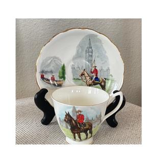 Rare Vintage Bone China Cup & Saucer - Horse
