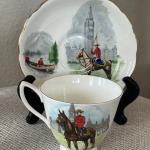 Rare Vintage Bone China Cup & Saucer - Horse