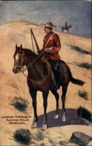 Vintage RCMP Horseback Postcard from Canada